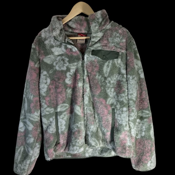 Gerry Pink/Green Zip Front Fleece Jacket Sz XL - Picture 1 of 7